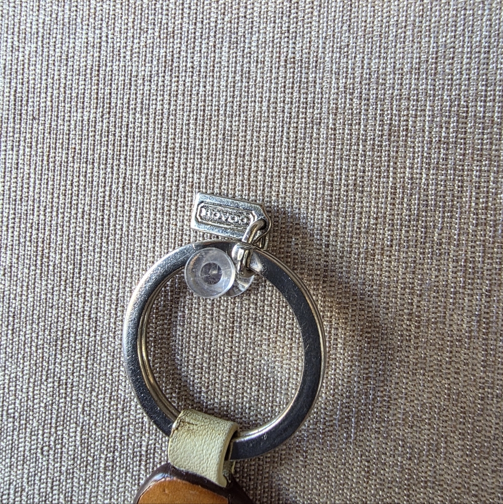 Coach Vintage Rare White Sandal Keychain With Rhinestone Buckle - Picture 8 of 8